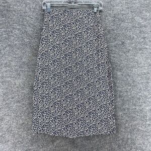 5/$45 American Eagle Skirt Women XS Black Animal Print Maxi Long Zipper Mid Rise